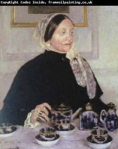 Mary Cassatt lady at the tea table